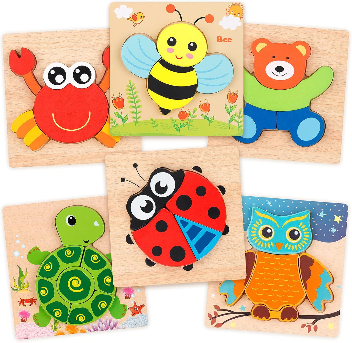 Coogam Wooden Jigsaw Puzzle Set