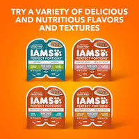 IAMS Perfect Portions Indoor Adult Wet Cat Food Cuts in Gravy, Chicken Recipe, 2.6 oz. Easy Peel Twin-Pack Trays (24 Count, 48 Servings)