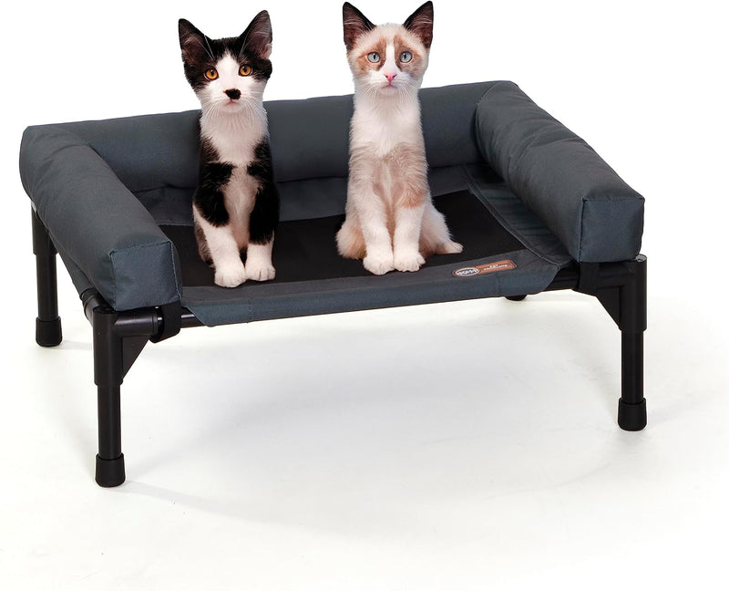 K&H Elevated Dog Bed with Bolster, Outdoor Mesh Pet Cot, 22x17