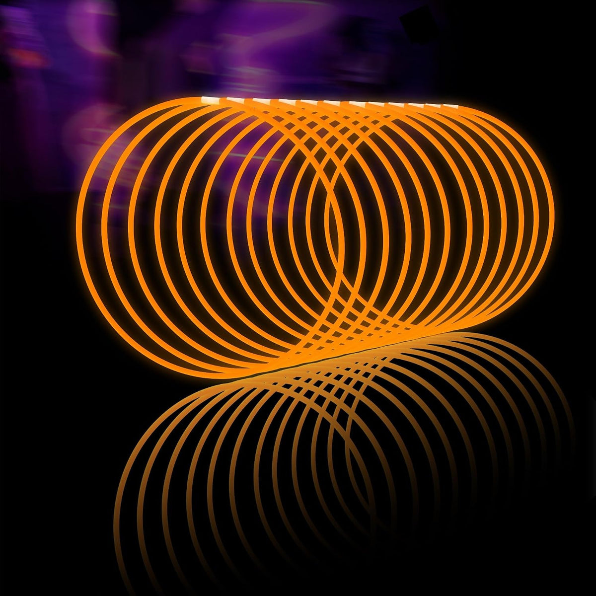 Glow Fever Glow Sticks Bulk 100ct 22'' Glow Necklaces with Connectors - Orange