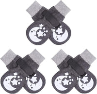 BEAUTYZOO Anti-Slip Dog Socks,Dog Shoes for Hot/Cold Pavement,Paw Protectors with Grips 3 pairs for Puppy Small Medium Large Senior Old Dogs,Dog Socks to Prevent Licking and Hardwood Floor Protection