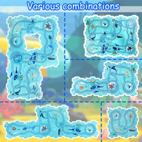 Ubegger puzzle car track set with puzzle road pieces, road signs and battery cars - view 10
