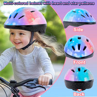 Lamsion Adjustable Kids Bike Helmet with Knee Elbow Wrist Pads - Multicolor - image 3