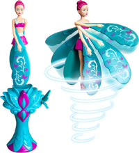 Sky Dancers Flying Doll, Pull-String Toy, No Batteries - Turquoise