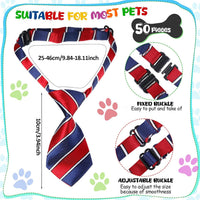 Sadnyy 50 Pcs Dog Ties Adjustable Neck Ties for Dog - Elegant and Solid Color - image 2