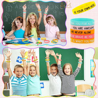 JUNEBRUSHS 64pcs Halloween Party Favors Silicone Bracelets Rubber - Macaron Style - image 4