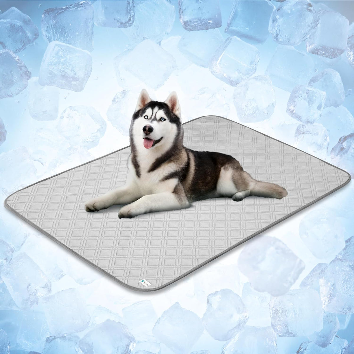 PetAmi Waterproof Dog Cooling Mat Pet Pad for Crate Couch Bed - Light Grey / X-Large (60x80)