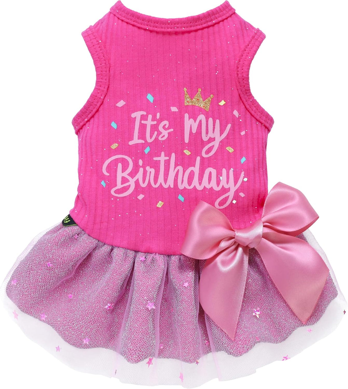Fitwarm Halloween Skeleton Dog Dress - Large / It's My Birthday