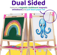 Blue Squid Art Easel for kids Paper Roll x 3 - XL Pink - image 2