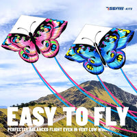 SGftre Colorful Butterfly Kite - Blue+Pink - image 2
