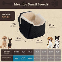 Snoozer Lookout I Car Seat, Dog Car Seats for Small Dogs - Black Quilted / Small - image 3