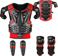 JUSTDOLIFE youth dirt bike gear set with chest protector, knee and elbow pads - view 5