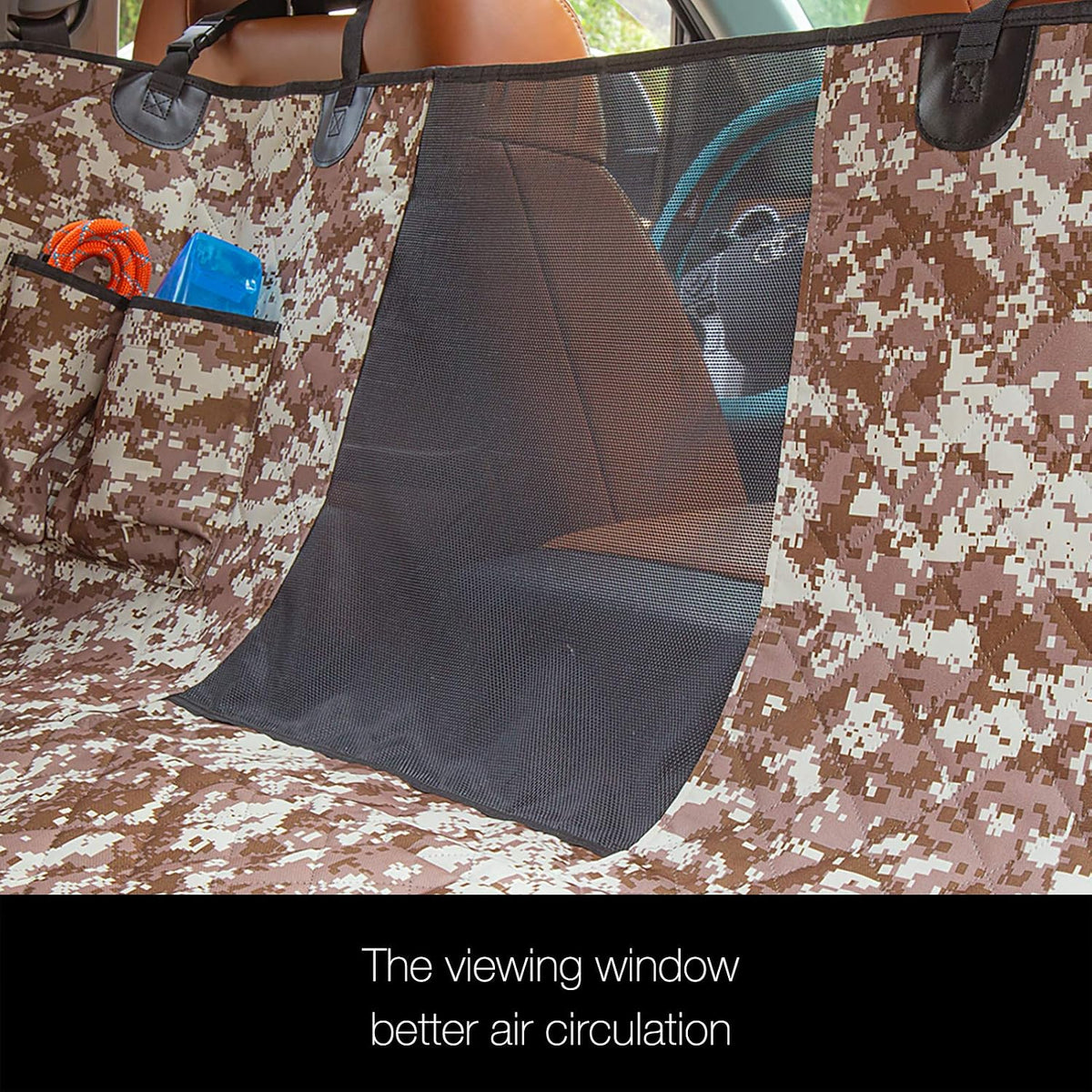 Luxury Dog Car Seat Cover for Back Seat Breathable Mesh Window Dog - Truck / Camouflage - image 3