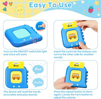 Talking Flash Cards,Kids Toddler Flash Cards with 240 Sight Words – Fun for Kids & Family - Blue - image 2