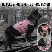OneTigris Large Tactical Dog Harness No Pull Handle XL Black – Essentials for Dogs - Medium / Pink - image 4