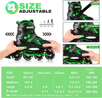 2PM SPORTS Adjustable Inline Skates for Kids, Youth and Adults – Fun for Kids & Family - A Green / Large - Youth (4.5-8 US) - image 3