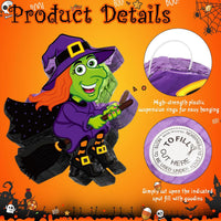 Aoriher Halloween skull piñata with bat stick, blindfold and square confetti - view 31