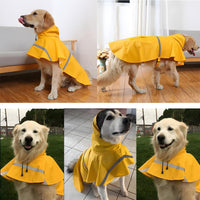 Large Dog Raincoat Adjustable Pet Water Proof Clothes Lightweight - Yellow / X-Large (Pack of 1) - image 3