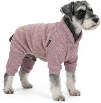 Fitwarm Collared Neck Plaid Dog Pajamas - Large / Pale Violet Red - image 3