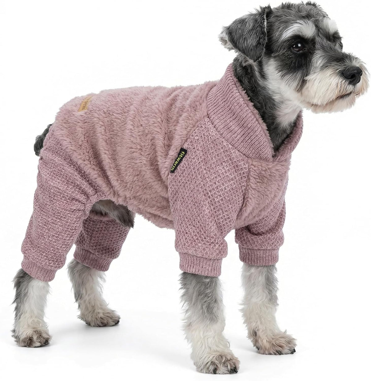 Fitwarm Collared Neck Plaid Dog Pajamas - Large / Pale Violet Red - image 3