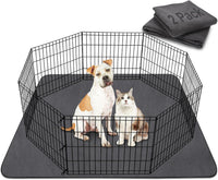 Washable Pee Pads for Dogs 72"x72" Reusable Dog Pads Extra Large - Grey / 48x48 Inch (Pack of 2)