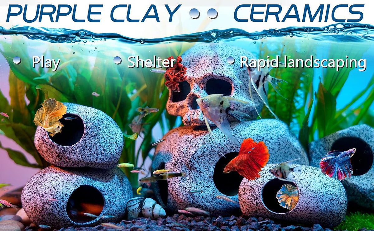 Ameliade Betta Fish Tank Rock Cave Decor Aquarium Accessories - Small (1 Piece) - image 3