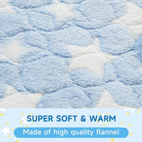 Homimp 2-pack blue washable fleece guinea pig bed with star pattern - view 3