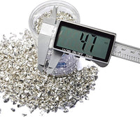 TWINKLING High Luster Fire Glass Gravel Stone Glitter,Broken Glass,Fire Gems Chips,Crushed Glass for Fire Pit Crafts Resin Art Aquarium Garden Decoration,3-6mm,1-Pound Jar (Silver)