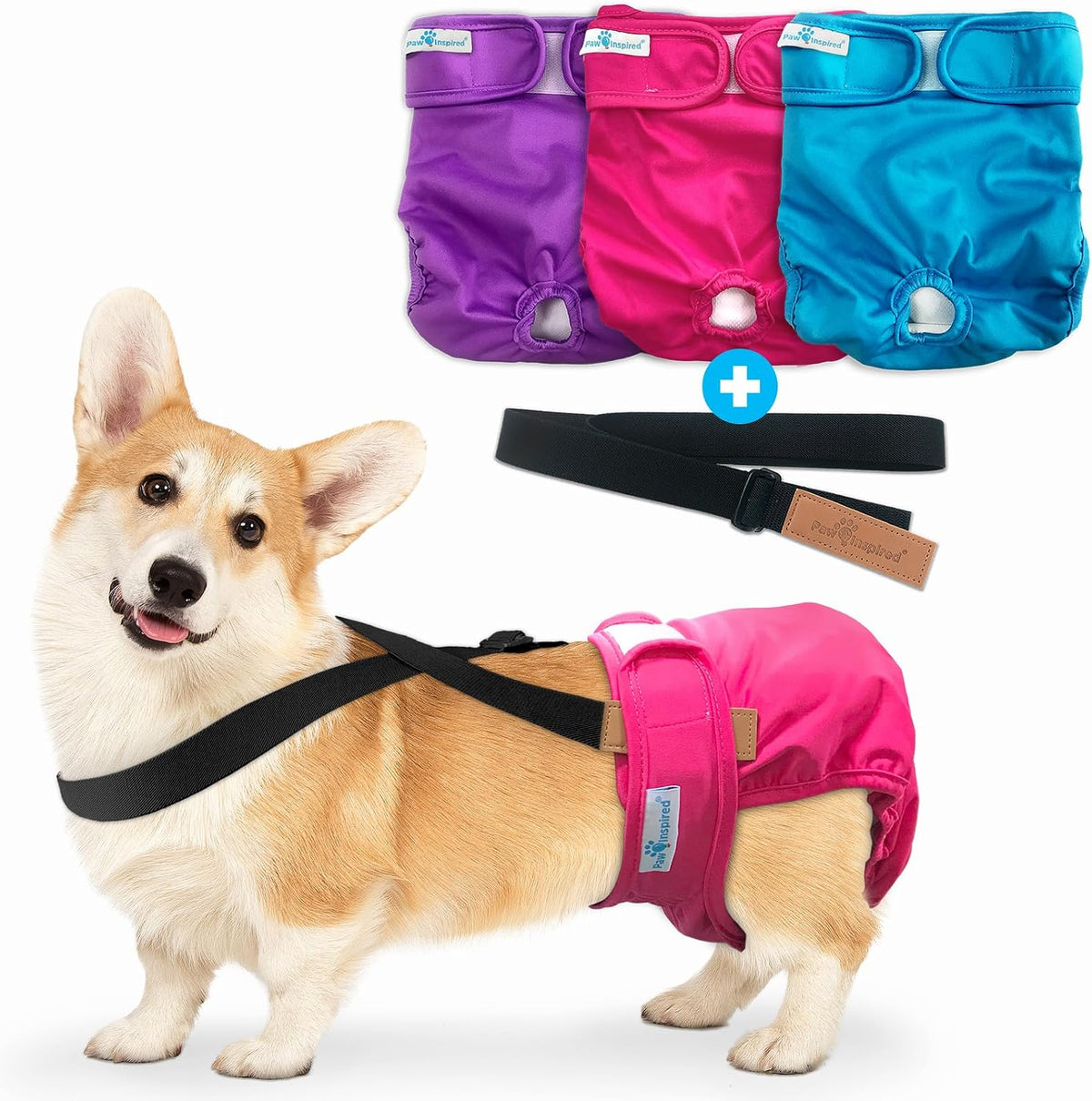 Paw Inspired Disposable Leakproof Dog Diaper Liners - Medium (Combo Pack)
