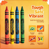 Lucky Art Crayonology bulk crayons, 20 individually wrapped 4-packs of red, yellow, blue and green - view 21