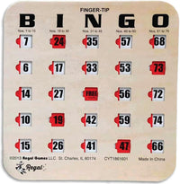 Regal Bingo Bulk Bingo Cards with Sliding Windows - Woodgrain / 25 Cards