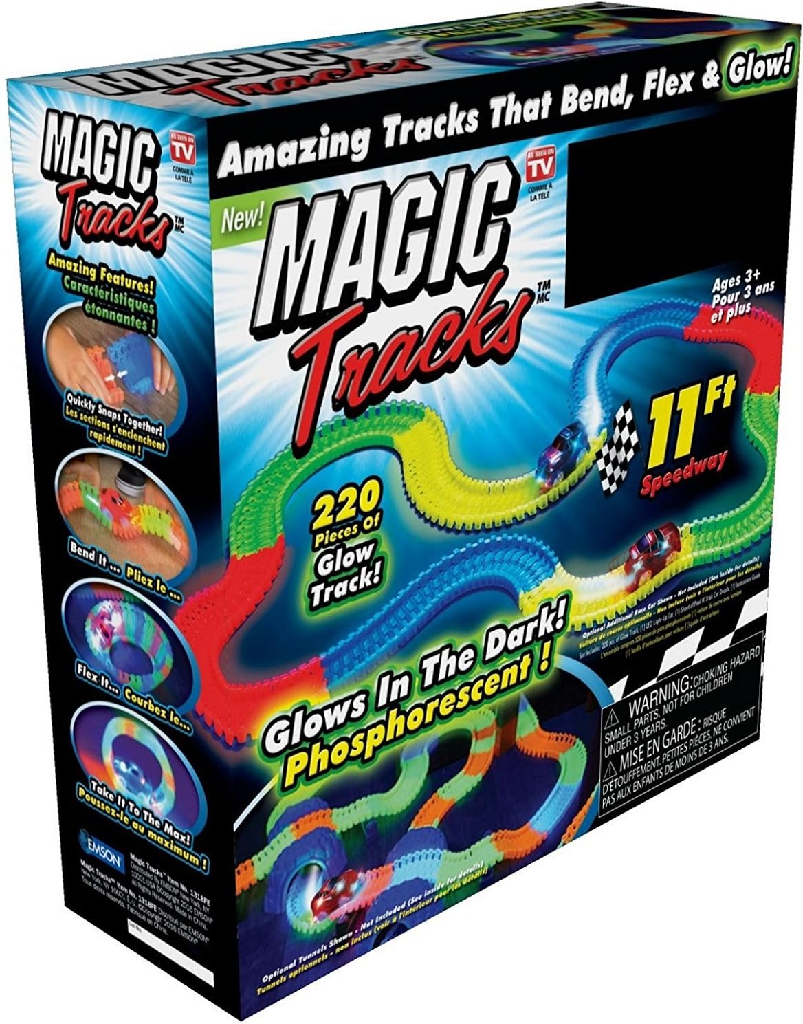 Magic Tracks Crash Theme Race Car Track Set for kids 2 Cars - Race Track Flex & Glow - image 4