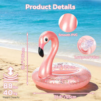 Moko Inflatable Swimming Rings - Champagne Pink Flamingo / 70# - image 3