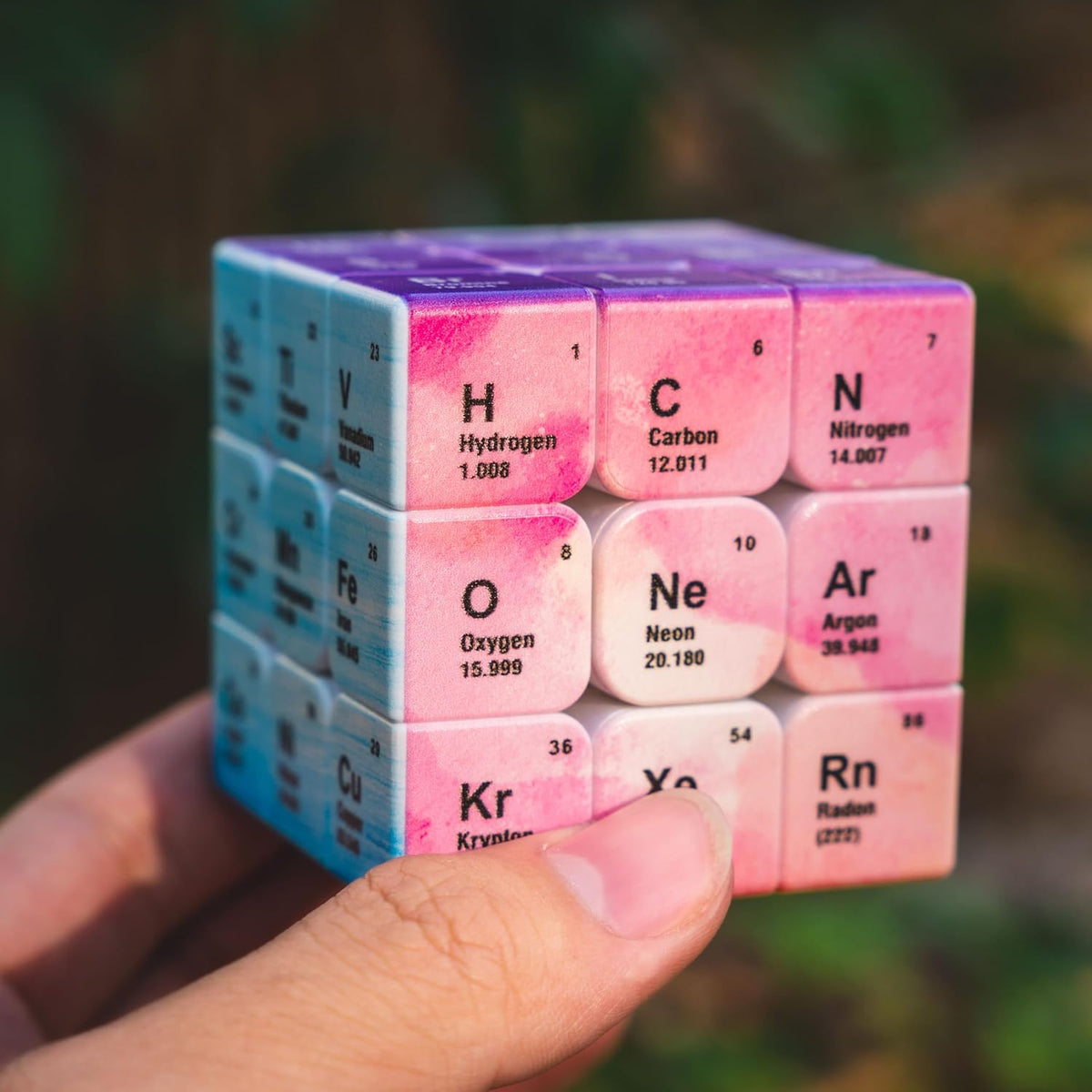 Cuberspeed Periodic Table 3x3 speed cube with chemical elements on each face - view 2