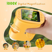 1000X Handheld Digital Microscope for Kids: Pocket Microscope - 382-Yellow - image 3
