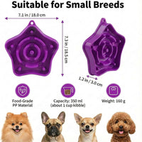 Pet Slow Feeder Bowl for Small Dogs - Purple - image 2