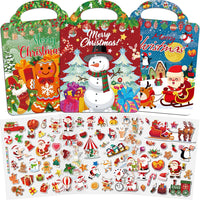 Elfew 3 pack Halloween reusable sticker books for toddlers with puffy stickers - view 3