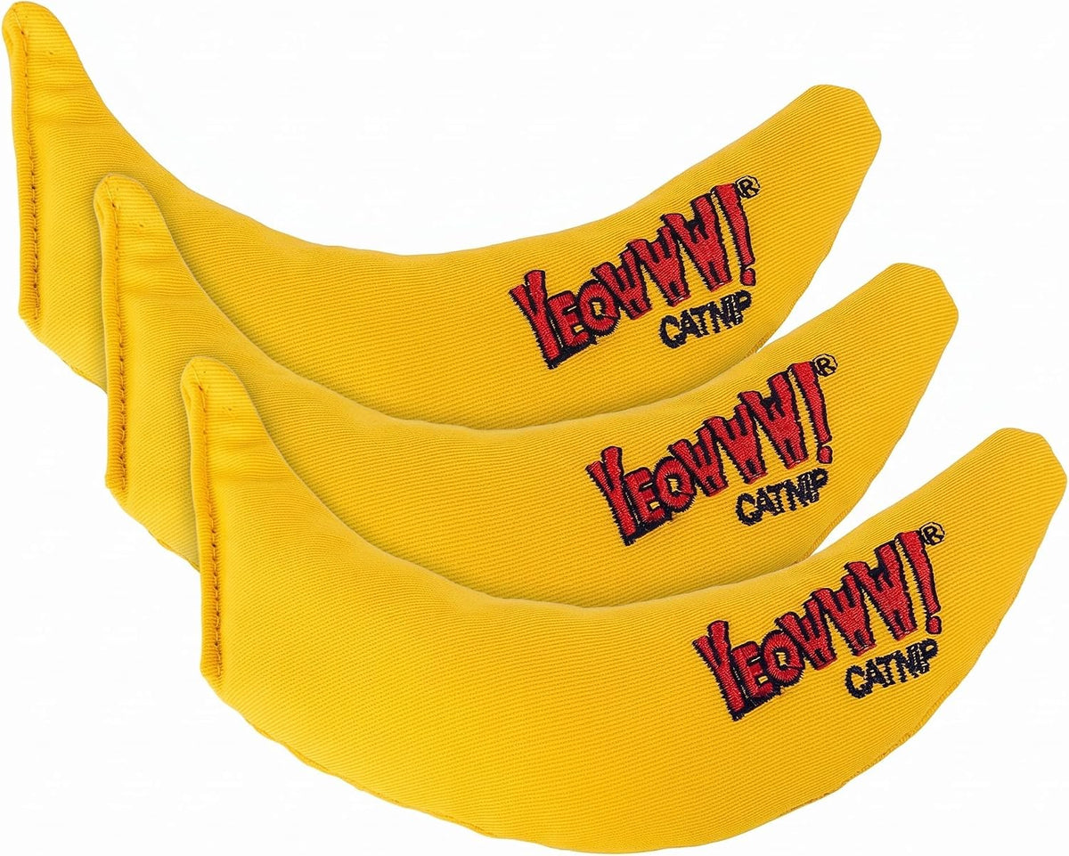 Yeowww! Catnip Chi-CAT-a Banana Toy for Cats - 3 Pack / Catnip Toy