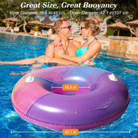 HeySplash Pool Floats, Inflatable Pool Floaties for Adults – Fun for Kids & Family - S-Purple Pink Sunset - image 2