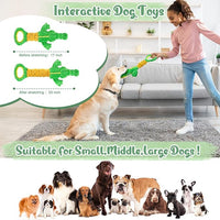 Large Dog Toys, Plush Squeaky Dog Toy with Crinkle Paper and Tug of War Handle, Interactive Puppy Toys for Small, Medium and Large Dogs