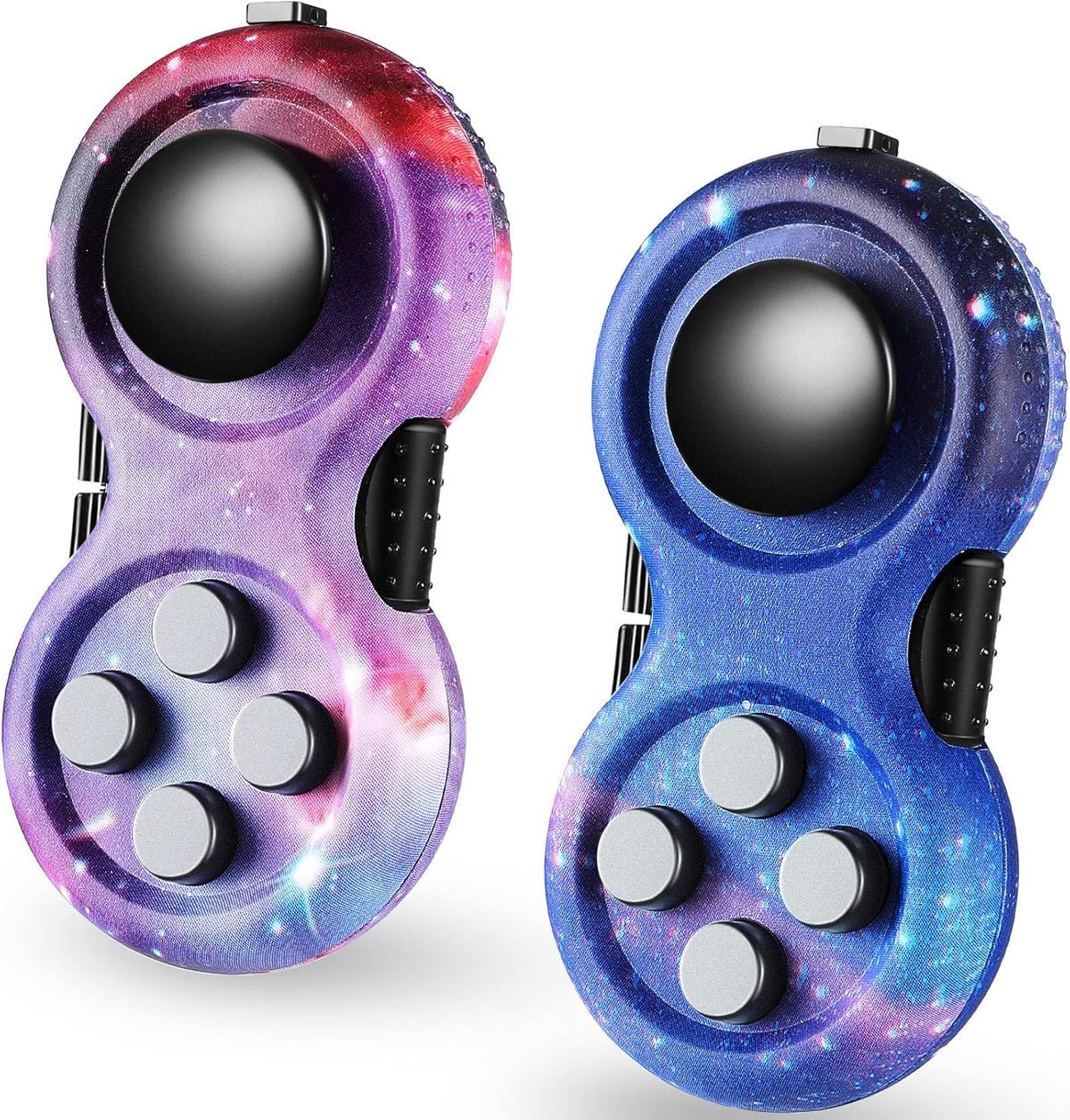 Skylety 2 Fidget Pad Game Controller Fidget Toy - Starry Purple and Starry Blue Style