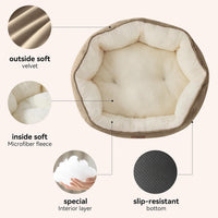 Small Dog Bed for Small Dogs, Cat Beds for Indoor Cats - Small (Pack of 1) / Light Brown - image 3