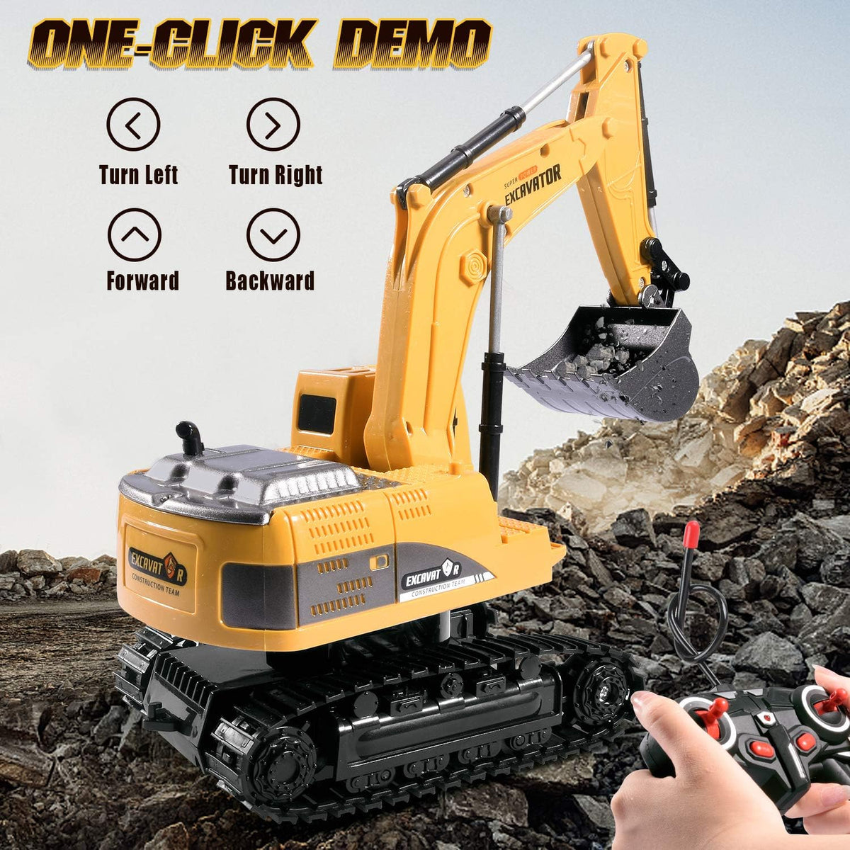 Remote Control Excavator, Beach Excavator Sand Toy Gift for Boys Age 3-7 – Fun for Kids & Family - image 4