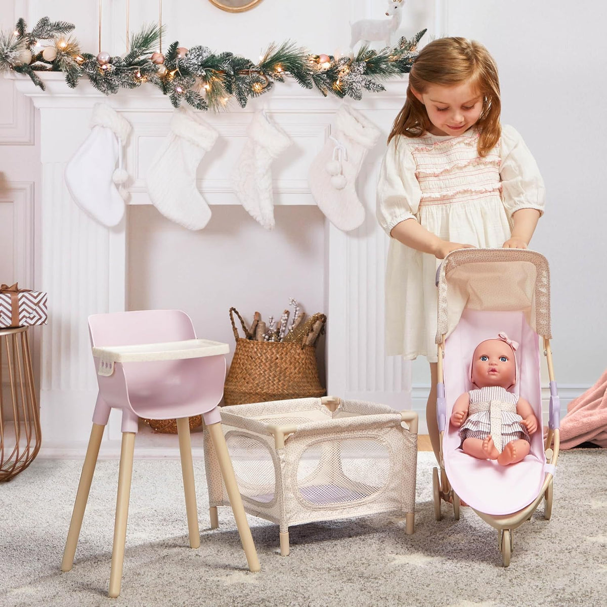 LullaBaby Baby Doll Nursery Playset with 14-Inch Doll, Stroller – Fun for Kids & Family - image 2