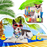 Chunful 100 Pieces Dog Bandanas Bulk Summer Pet Bandanas Pack Triangle Scarf Bib Kerchief Set for Small Large Dog Costume Accessories Decoration(25.6 x 17.7 x 17.7,Fruit)