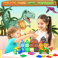 Magnetic Tiles Lava Dinosaur Toys Magnetic Blocks Building Set - image 2
