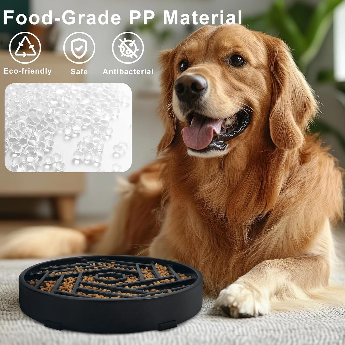 TOBYTO Slow Feeder Dog Bowls Large Medium Breed - Black - image 2