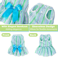 Dog Dress, Cute Pet Princess Dresses with Bright Color Design - Green Blue / XX-Small - image 2