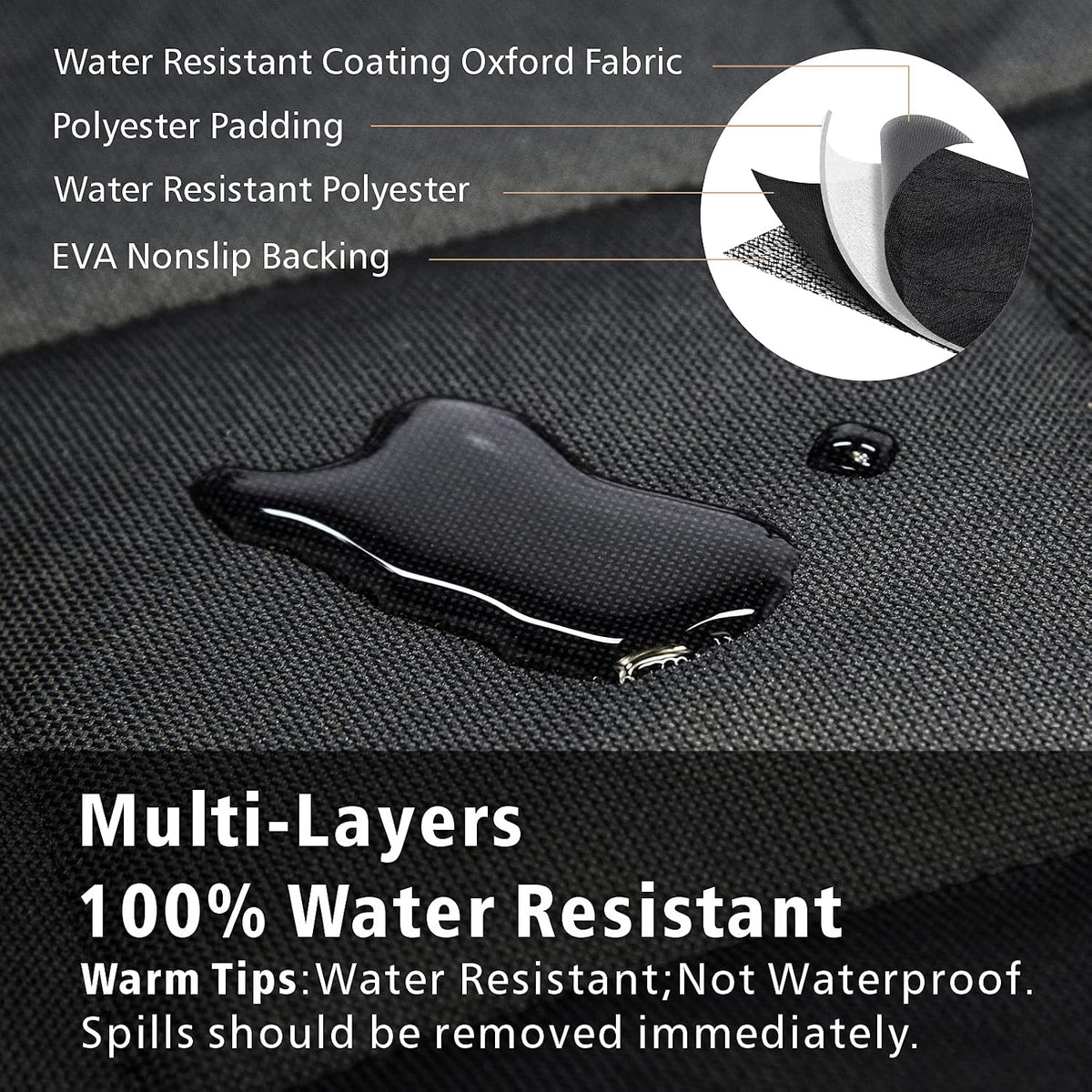 F-color SUV Cargo Liner for Dogs - Black / Medium - 81" Long - image 4
