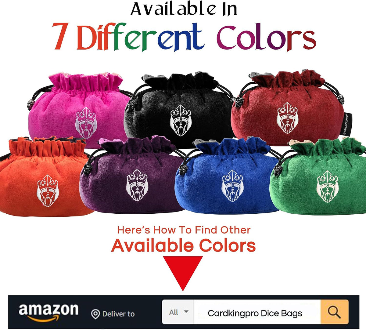 CardKingPro Immense Dice Bags with Pockets, Holds 150+ Dice - Black - image 4
